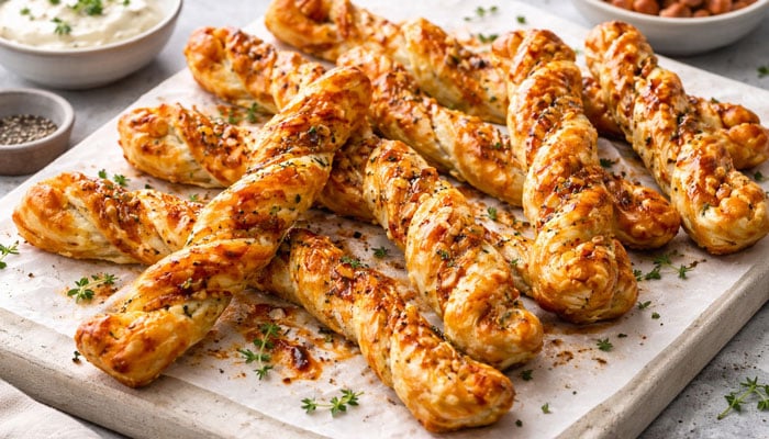 Tongg and cheese twists